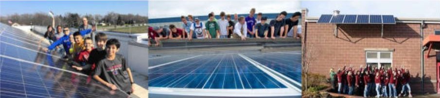 Students  with Solar Plant